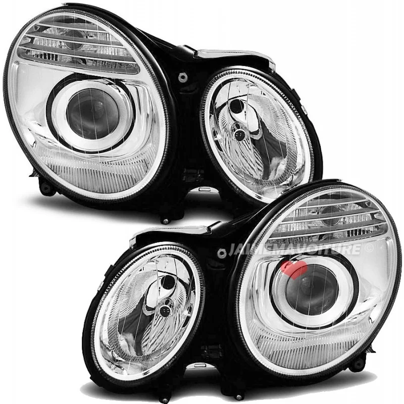 Phares avants xenon pour Mercedes Benz Classe E 02-06 Look Phase 2 Phares avants xenon pour Mercedes Benz Classe E 02-06 Look Phase 2
