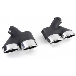 Pot outlets 2x2 chrome for Mercedes E-Class W211 (petrol)