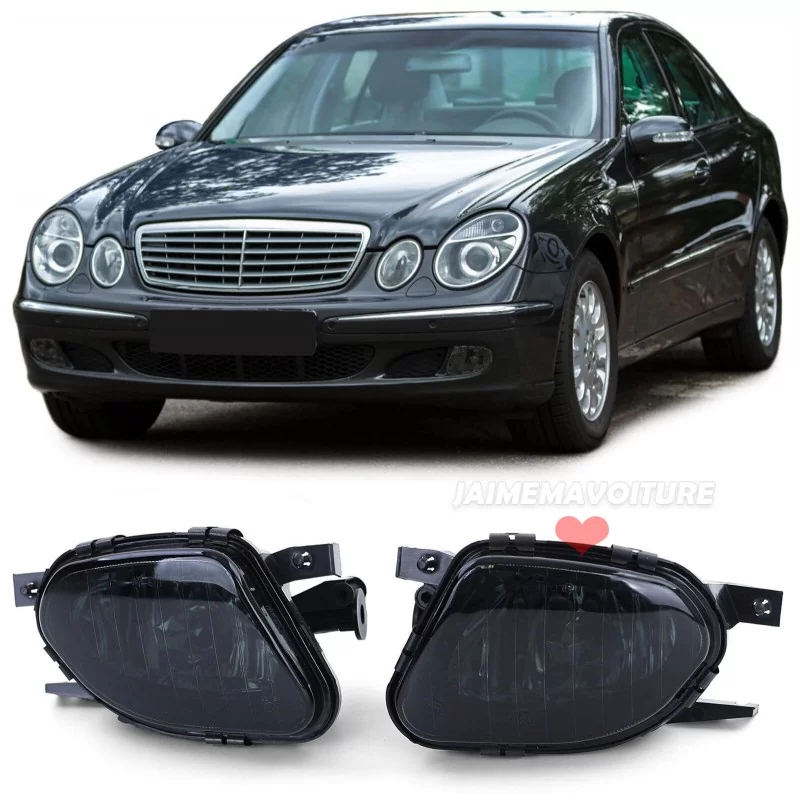 Feux antibrouillard gris fumé pour Mercedes Classe E 2002-2006