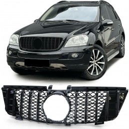 Calandre tuning sport Panamericana pour Mercedes ML W164 2005-2008 noire