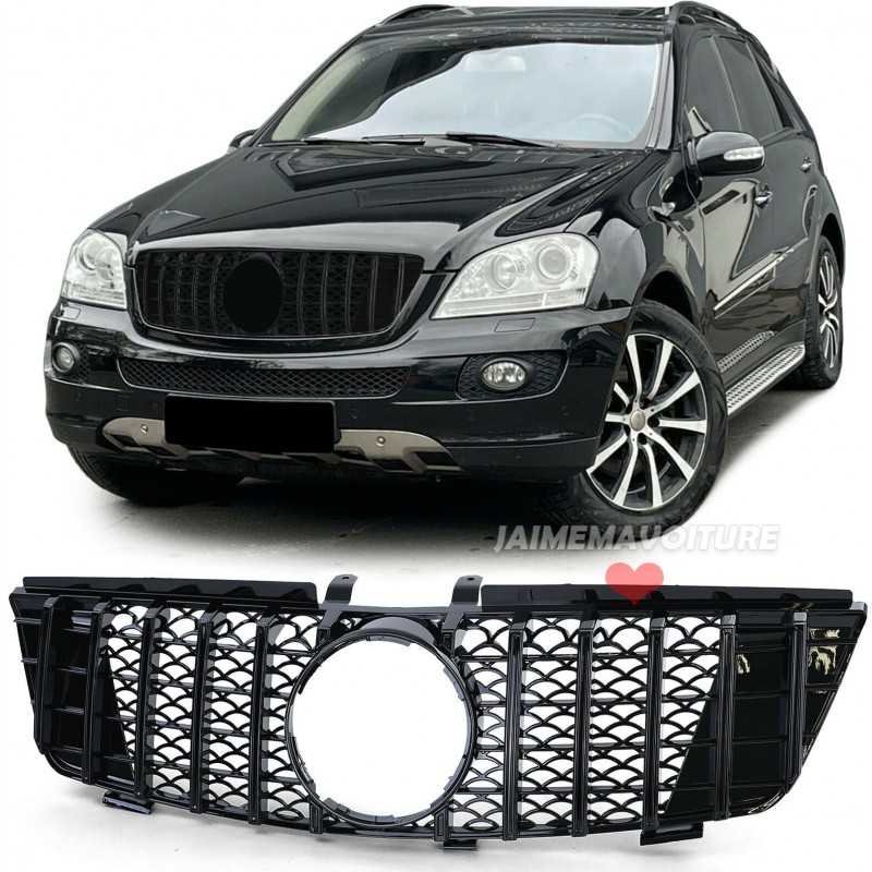 Calandre tuning sport Panamericana pour Mercedes ML W164 2005-2008 noire