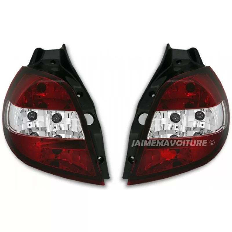 Renault Clio 3 - Achterlichten Rood Wit Renault Clio 3 - Achterlichten Rood Wit