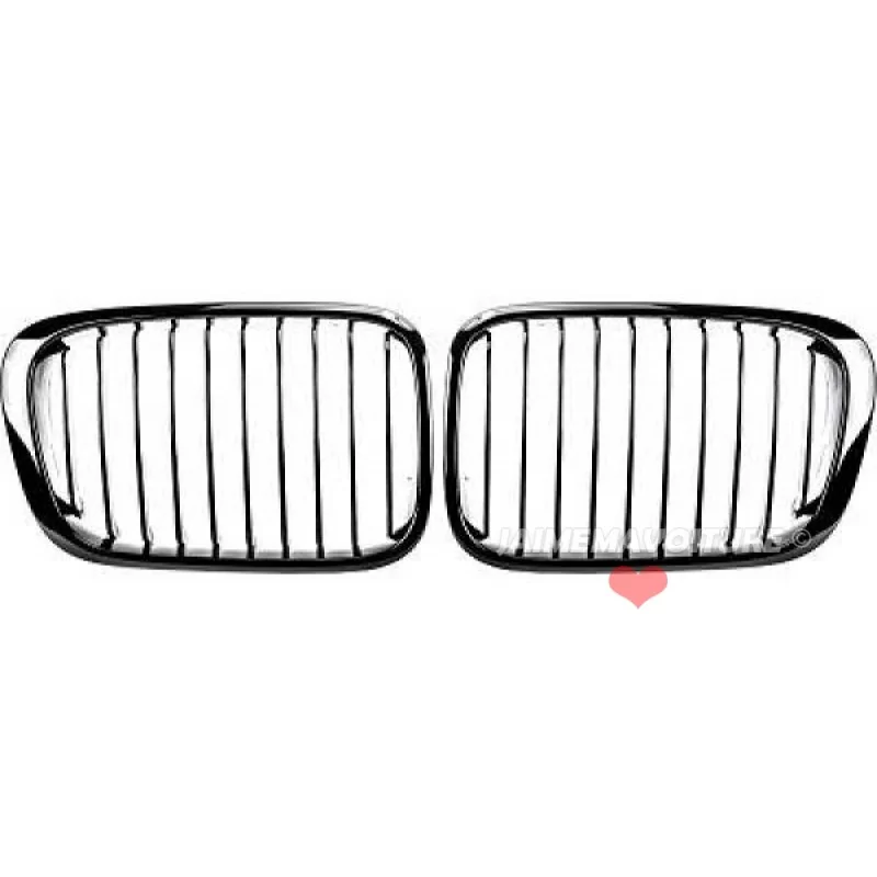 Grilles de Calandre Noires pour BMW E46 Phase 1 de 1998-2001 (Haricots)