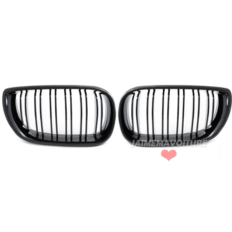 Haricot double barre calandre noire pour BMW Série 3 2001-2005