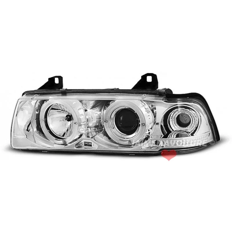 Angel eyes for BMW E36 sedan Sonar Chrome