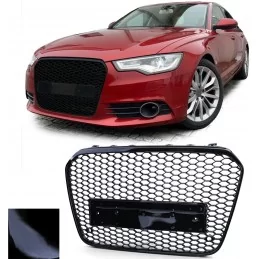 Grille de calandre pour Audi A6 2011-2014 - Noire vernie