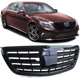 Glossy black grille for Mercedes S-Class W222 2013-2020 - with NIGHTVISION