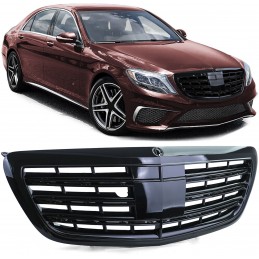 Calandre noire brillante pour Mercedes Classe S W222 2013-2020 - avec NIGHTVISION