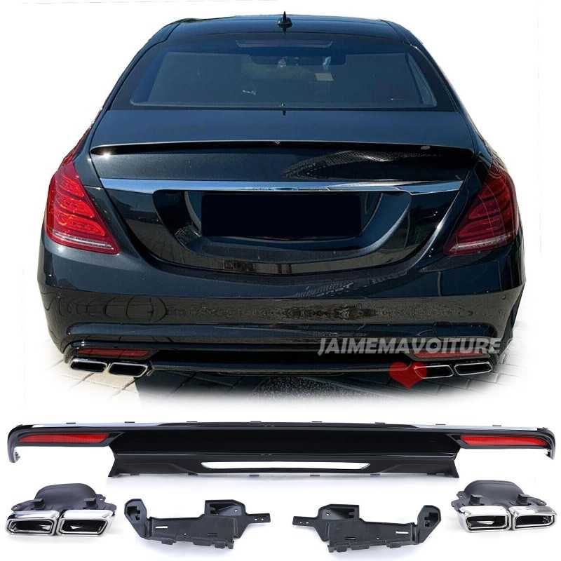 Difusor del parachoques trasero Mercedes Clase E 2016-2020 look E63 - NORMAL (no AMG)