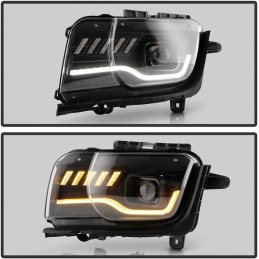 2009-2013 CAMARO secuencial tubo LED faros delanteros