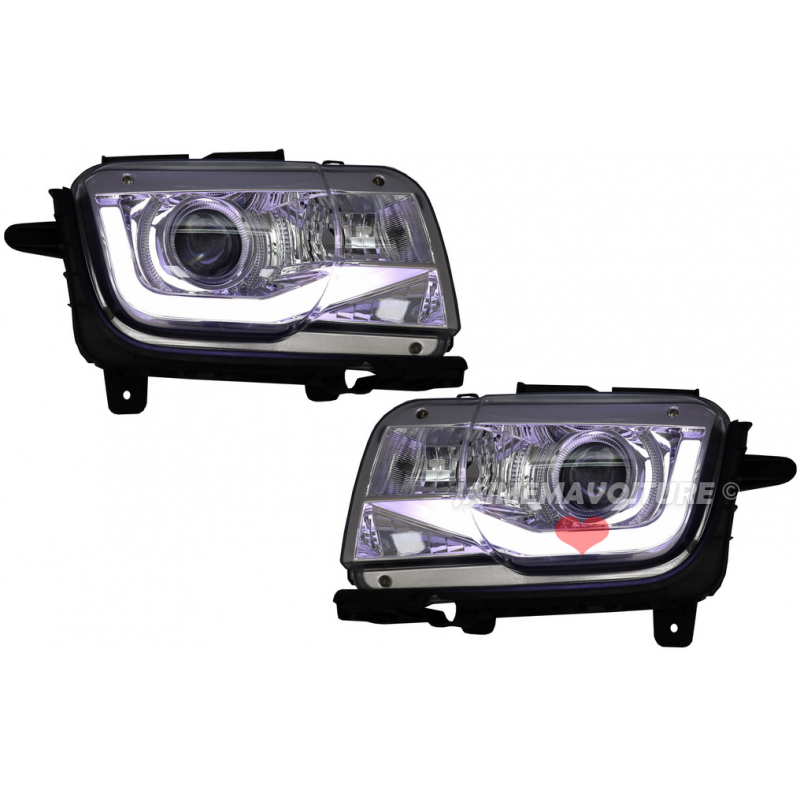 Headlights for CAMARO 2009 - 2013 chrome tube leds Headlights for CAMARO 2009 - 2013 chrome tube leds