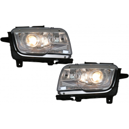 Headlights for CAMARO 2009 - 2013 chrome tube leds