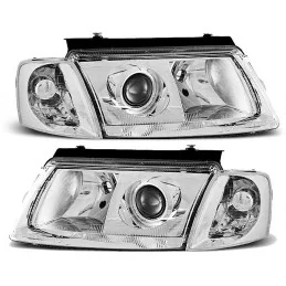 Faros delanteros transparentes look xenon para Volkswagen Passat