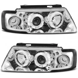 Faros angel eyes de Sónar para VW Passat 3B - cromo