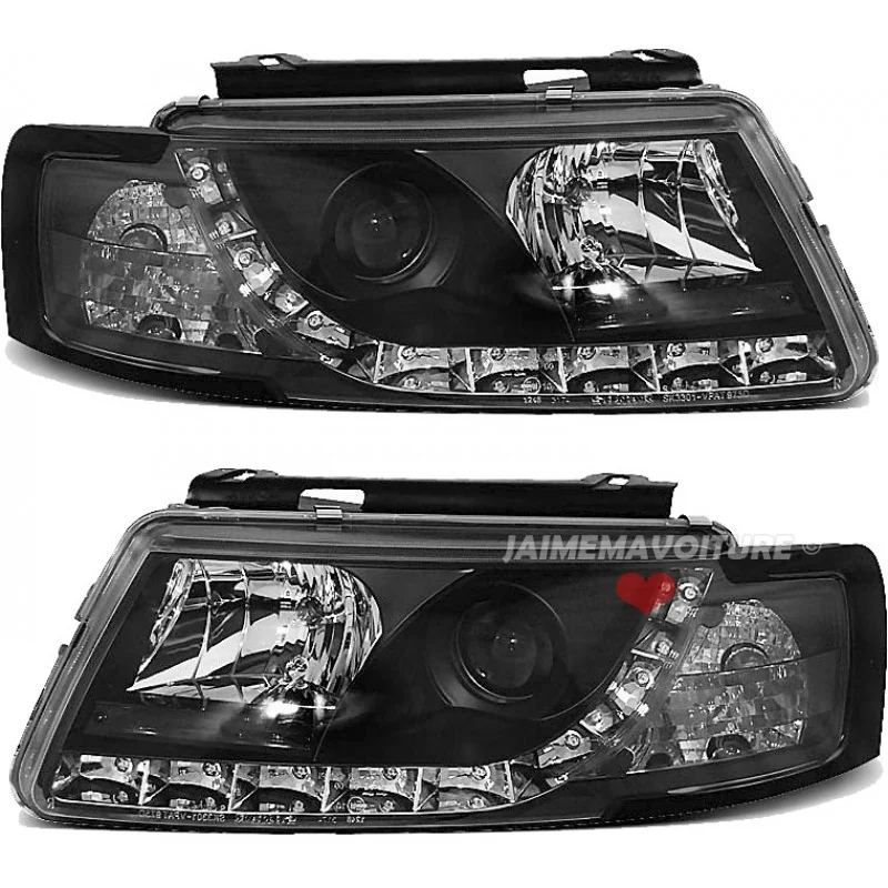 Frentes de faros led para VW Passat 3B - negro