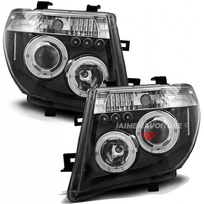 Phares avants angel eyes pour Nissan NAVARA D40 / PATHFINDER