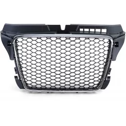 Varnished black RS grille chrome for Audi A3 2008-2011