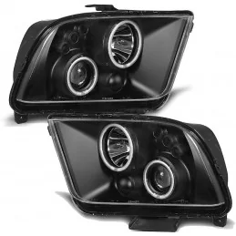 Zwarte koplampen voor Ford Mustang 2005-2009