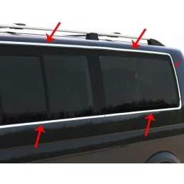 Gliederung der Fenster Alu 14 Pcs aus rostfreiem Chromstahl (doppelte Schiebetür) (LWB) VW T5 CARAVELLE