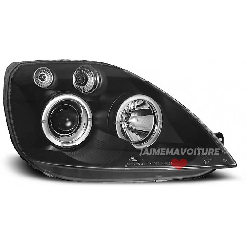 for Ford Fiesta MK6 Angel eyes black