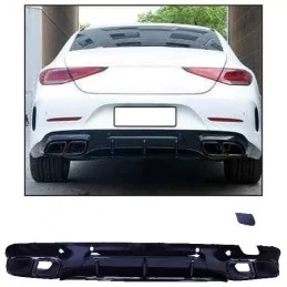 Svartlackerad diffusorsats till Mercedes CLS C257 look 63 AMG