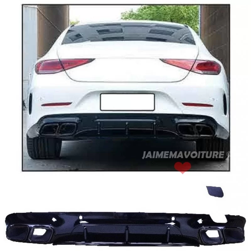 Kit diffusore verniciato nero per Mercedes CLS C257 look 63 AMG