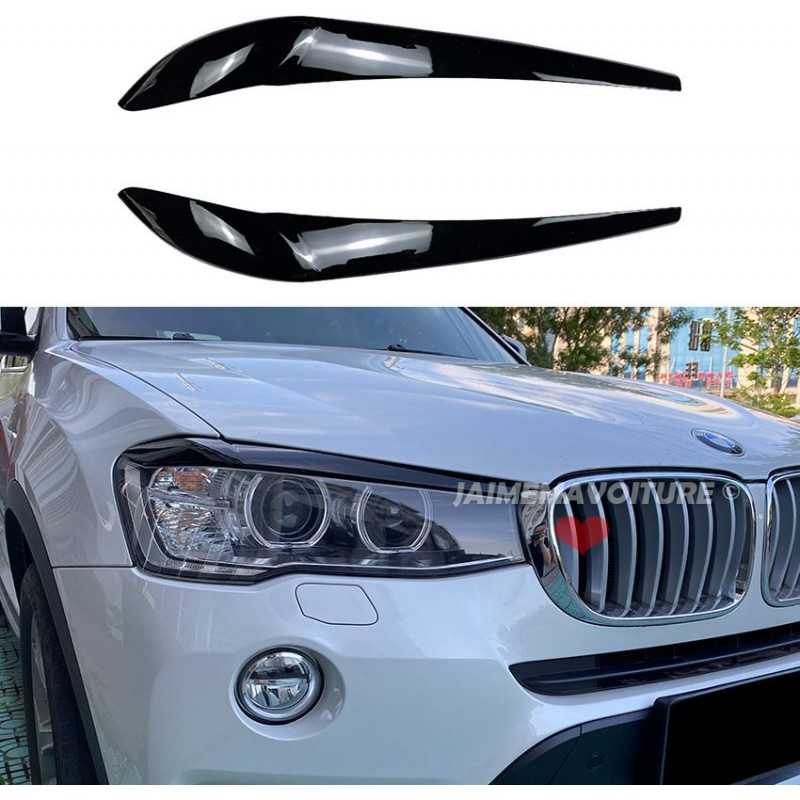 Black headlight eyelids for BMW X1 2015-2019 F48