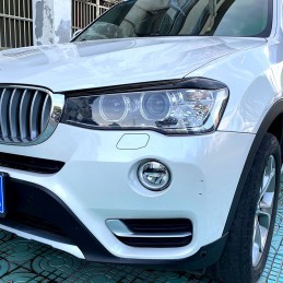 Schwarze Scheinwerfer Augenlider für BMW X1 2015-2019 F48