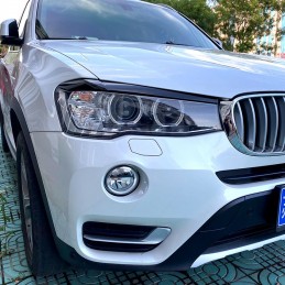 Black headlight eyelids for BMW X1 2015-2019 F48