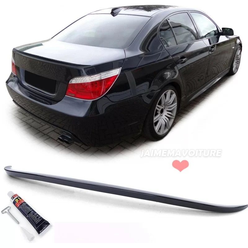 Labbro spoiler verniciato nero per BMW SERIE 5 E60 2003-2010