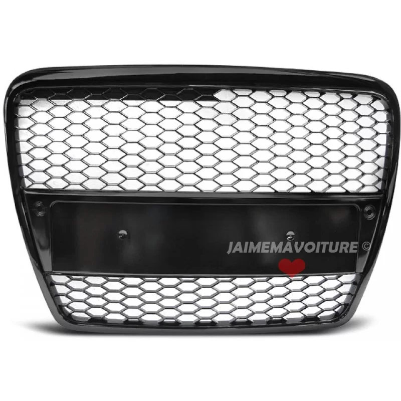 Calandre noire brillante pour Audi A6 look RS6 2004-2008 Calandre noire brillante pour Audi A6 look RS6 2004-2008