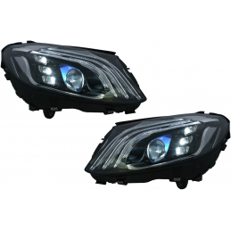 Black headlights FULL LEDS for Mercedes C-Class W205 2014 2015 2016 2017 2018