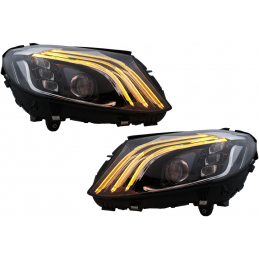 Black headlights FULL LEDS for Mercedes C-Class W205 2014 2015 2016 2017 2018