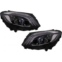 Black headlights FULL LEDS for Mercedes C-Class W205 2014 2015 2016 2017 2018