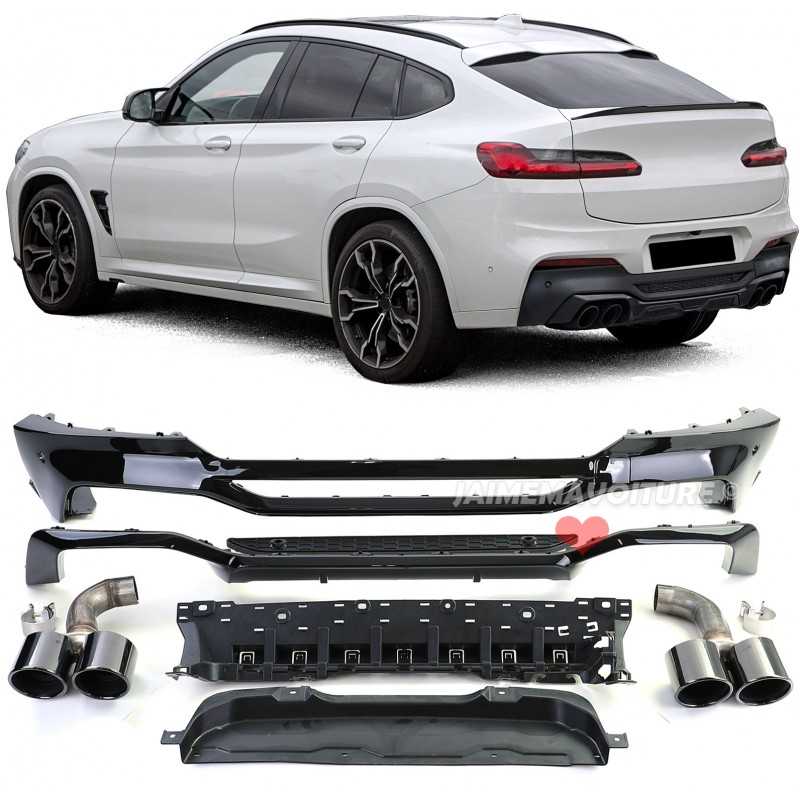 diffusorset Performance-Look + schwarze Endkappen für BMW X4 G02 2018 2021