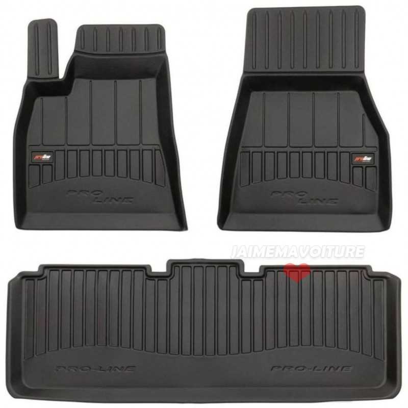 Tapis 3D caoutchouc pour Tesla Model S 2012-2020 Tapis 3D caoutchouc pour Tesla Model S 2012-2020