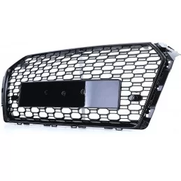 RS4-grill för Audi A4 B9 2015-2019 svartlackerad