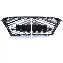 RS4-grill för Audi A4 B9 2015-2019 svartlackerad