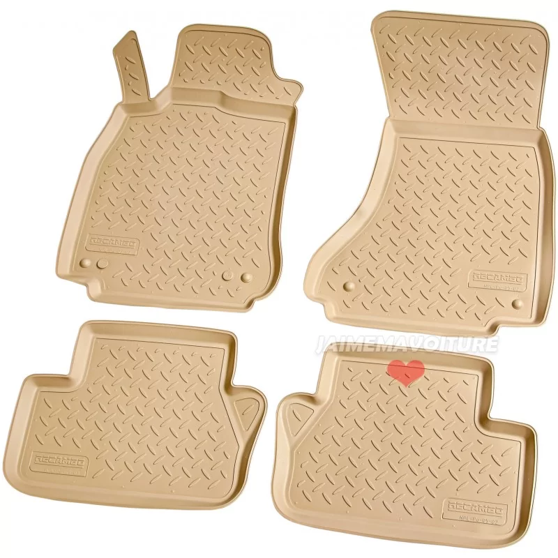 Tapis beige Audi A4 B8 B9 2007 à 2023 Tapis beige Audi A4 B8 B9 2007 à 2023