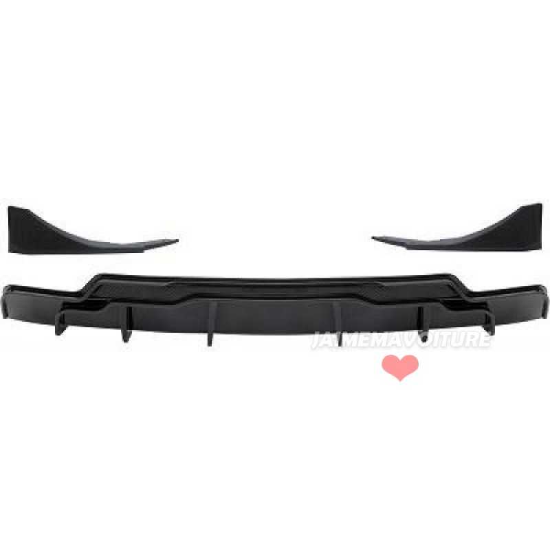 Rear bumper diffuser Tesla Model 3 sport look - Black varnished