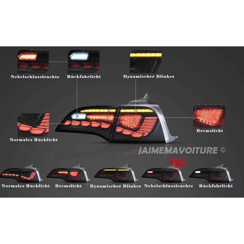 Rear lights black OLED look for Tesla Model 3 2017-2023