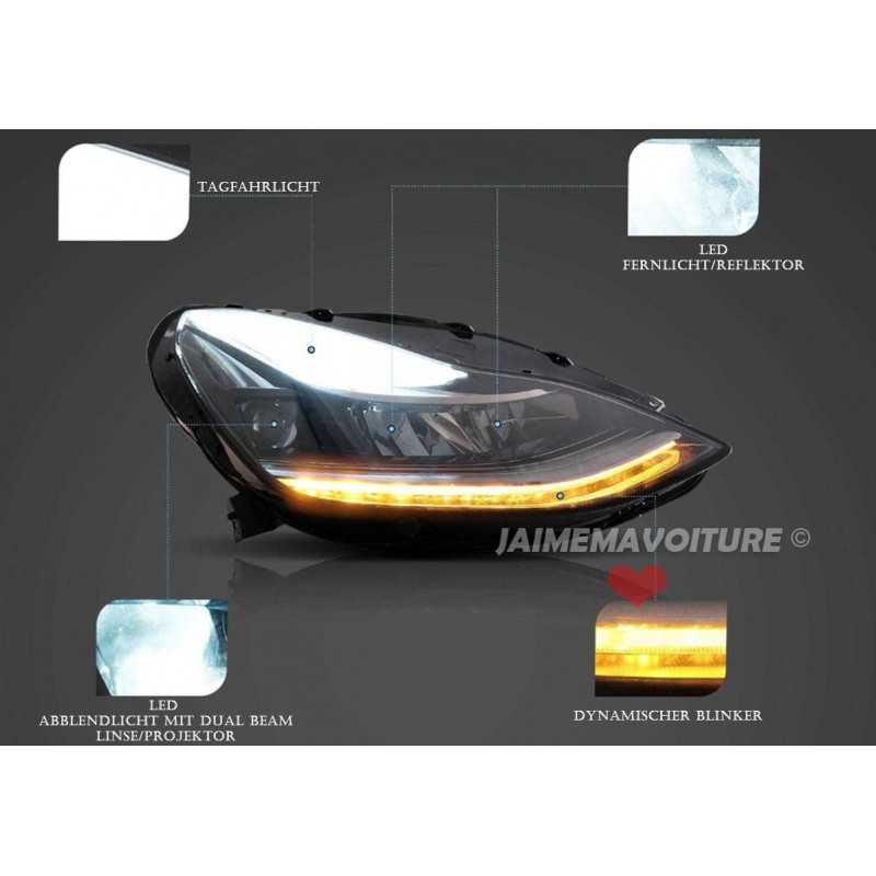 Phares avants led dynamique pour Tesla Model 3 noir Phares avants led dynamique pour Tesla Model 3 noir
