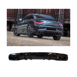 Rear bumper diffuser AMG Mercedes C-Class Coupe Cabriolet look C63