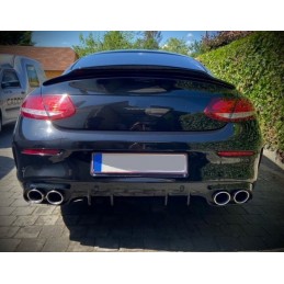 Diffuser look C63 rear bumper AMG Mercedes C-Class C205 2014-2020