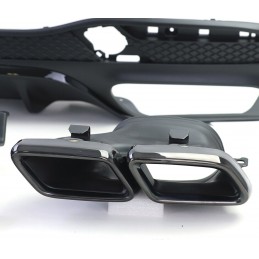 Black AMG end cap diffuser kit for GLS X166 2015 - 2019