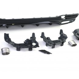 Black AMG end cap diffuser kit for GLS X166 2015 - 2019