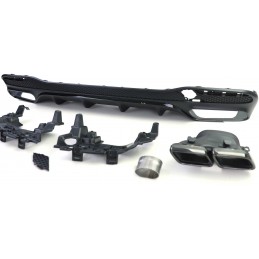 Black AMG end cap diffuser kit for GLS X166 2015 - 2019