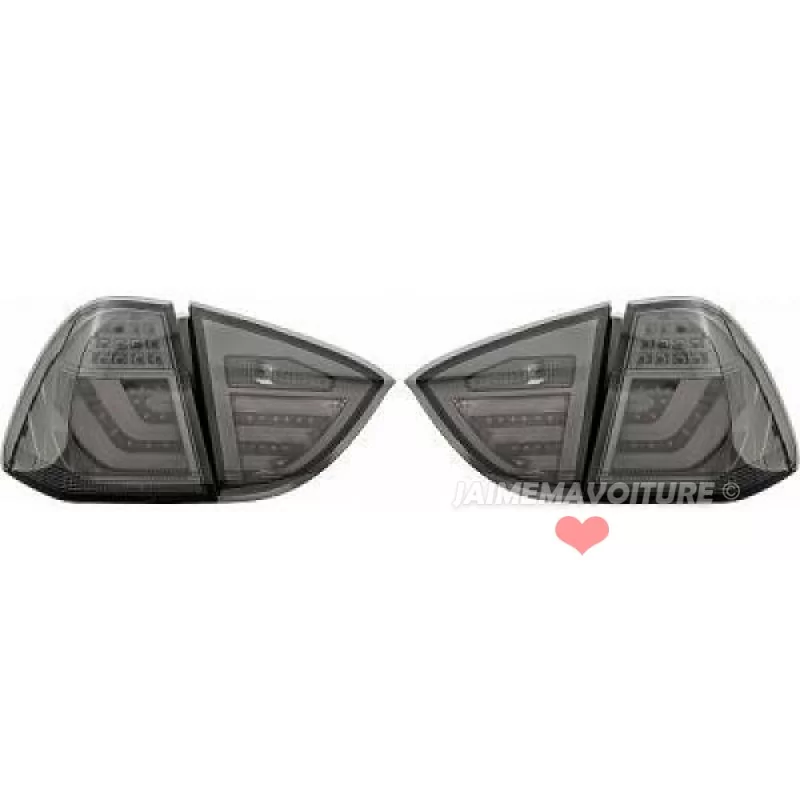 Pilotos traseros led para BMW E90 serie 3 negro rojo