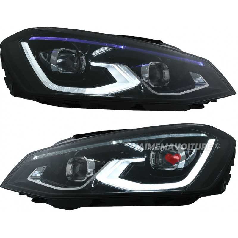 Faro delantero led para VW Golf 7 look Golf 7.5 GTI Lisseret Rojo