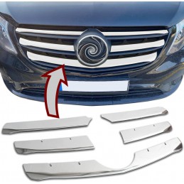 Lamelles chromes pour calandre Mercedes Vito W447 2020-2023